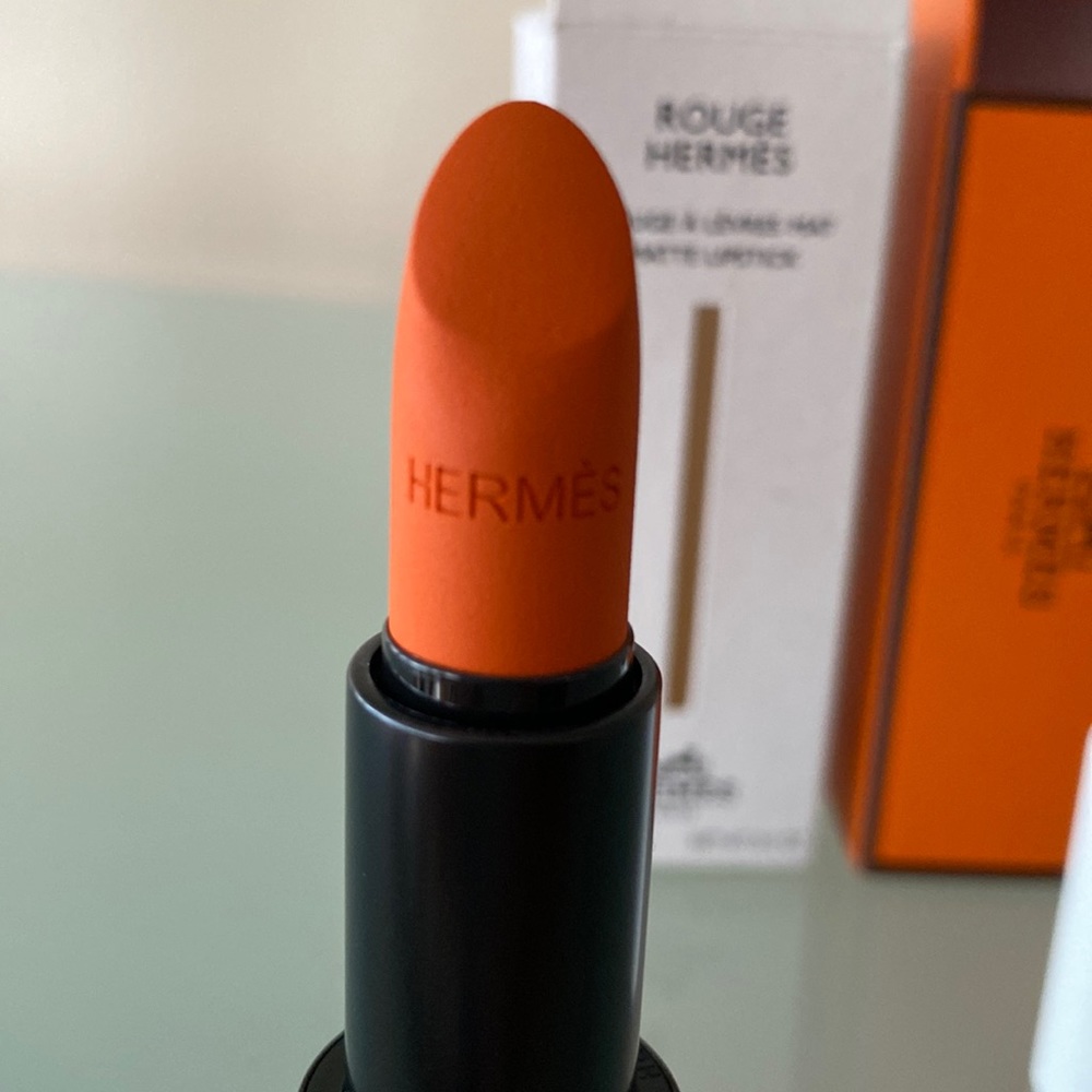 NIB Auth HERMÈS Rouge Hermès, Matte lipstick ORANGE BOITE 33 Made in ITA… - Picture 2 of 11